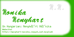 monika menyhart business card